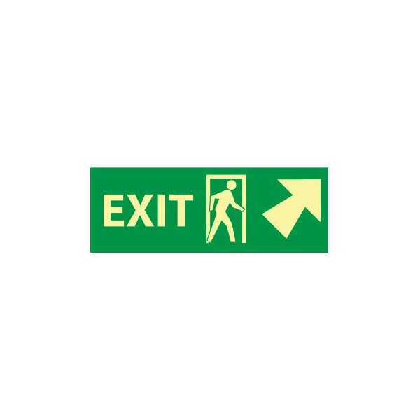 Glow Sign Rigid Plastic - 5X14w/ Door And Right Up Arrow